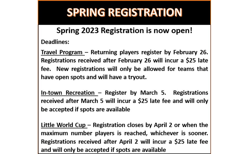 Spring 2023 Registration