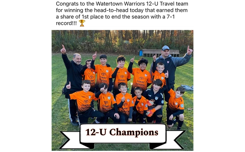 12U Champs - Fall 2023